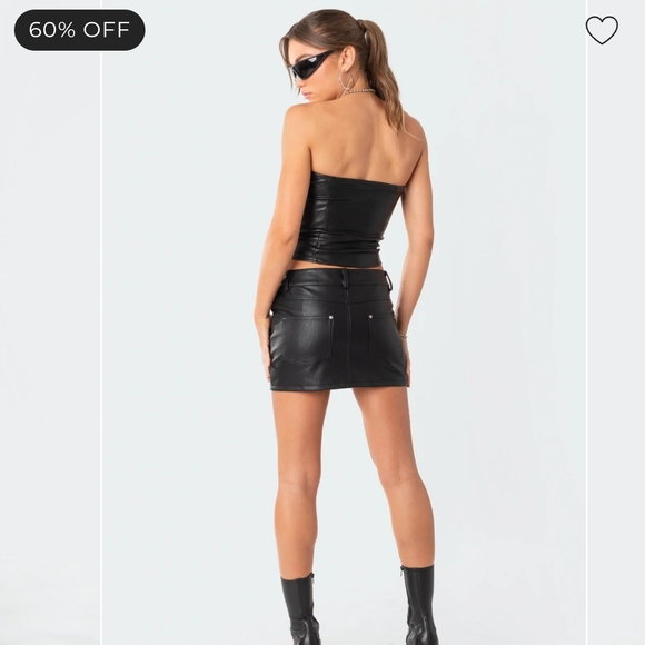 Edikted Black Pencil Mini Skirt Night Out - Picture 4 of 7